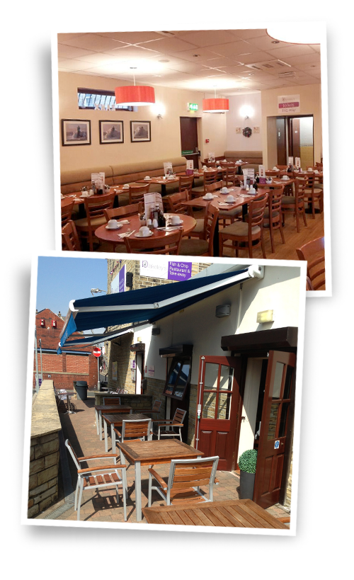 Our tastefully decorated reataurant seats up to 50 people and in the summer months we also have a covered outside seating area.
